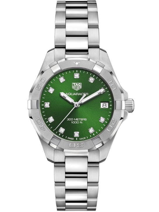 New replica TAG Heuer Aquaracer Ladies Green Dial watch 2019